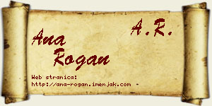 Ana Rogan vizit kartica